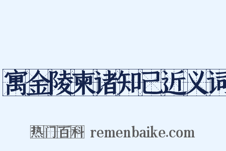 寓金陵柬诸知己近义词是什么意思的图片